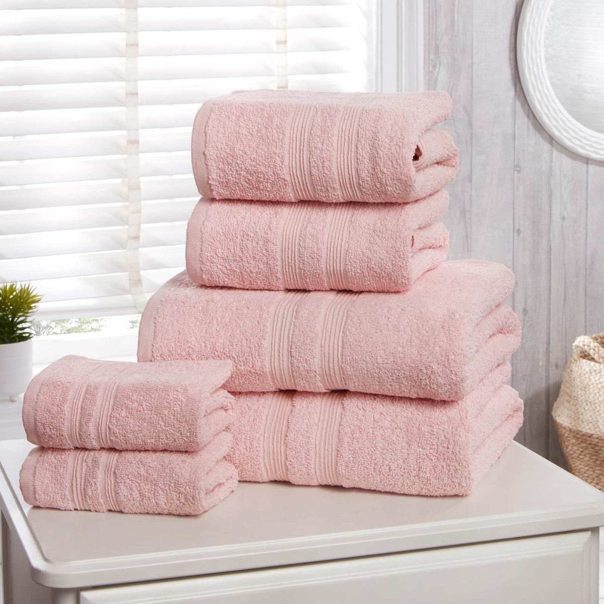 Camden 6 Piece Towel Bale Blush