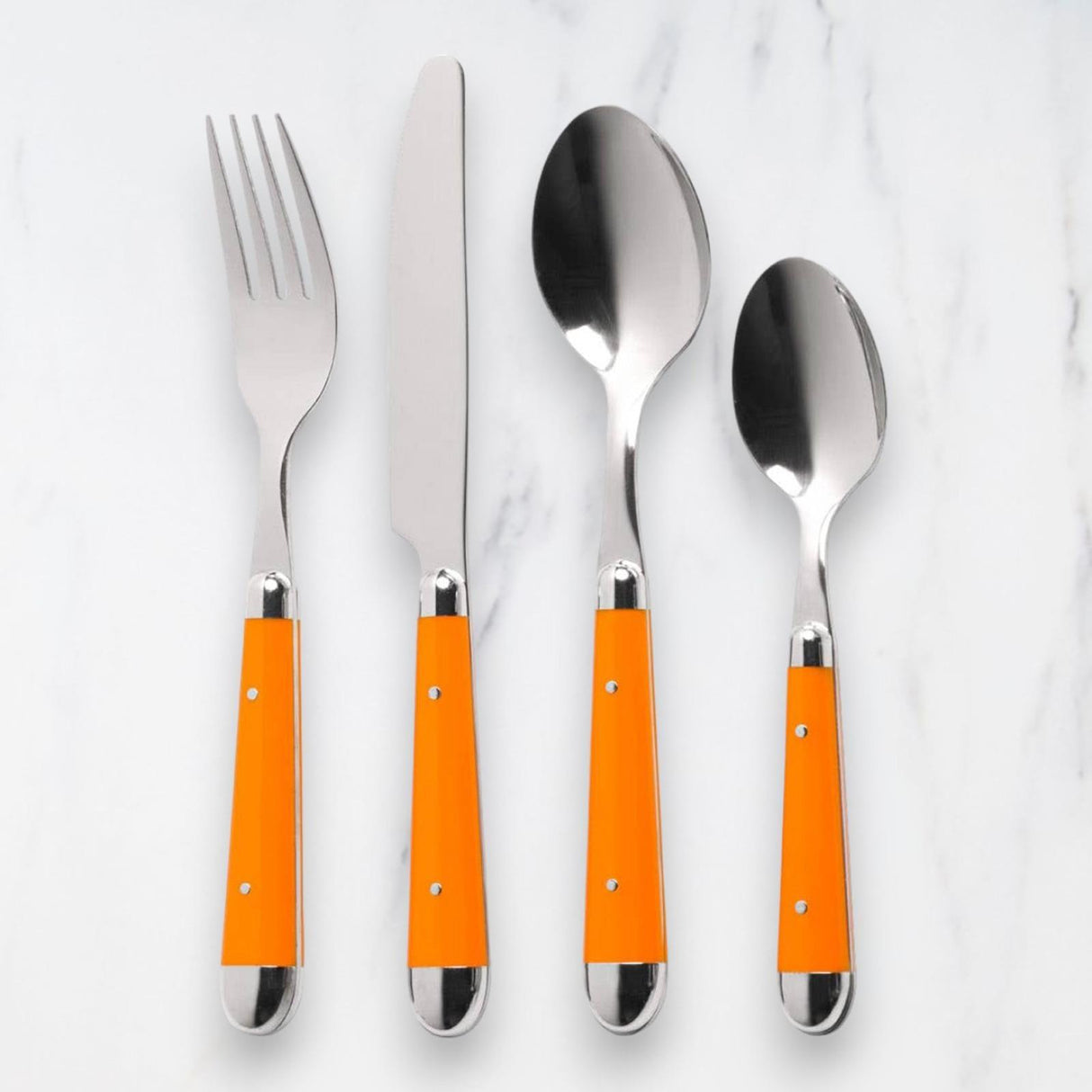 Brasserie 16 Piece Orange Cutlery Set