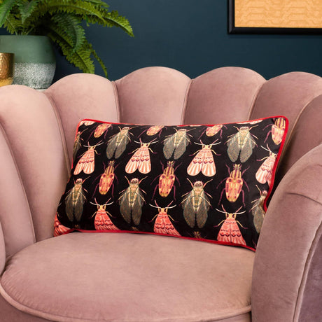 Kate Merritt Bugs Illustrated Velvet Cushion Cover 30cm x 50cm (12"x20")