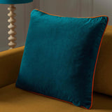 Meridian Velvet Piped Cushion Cover 22" x 22" (55cm x 55cm)