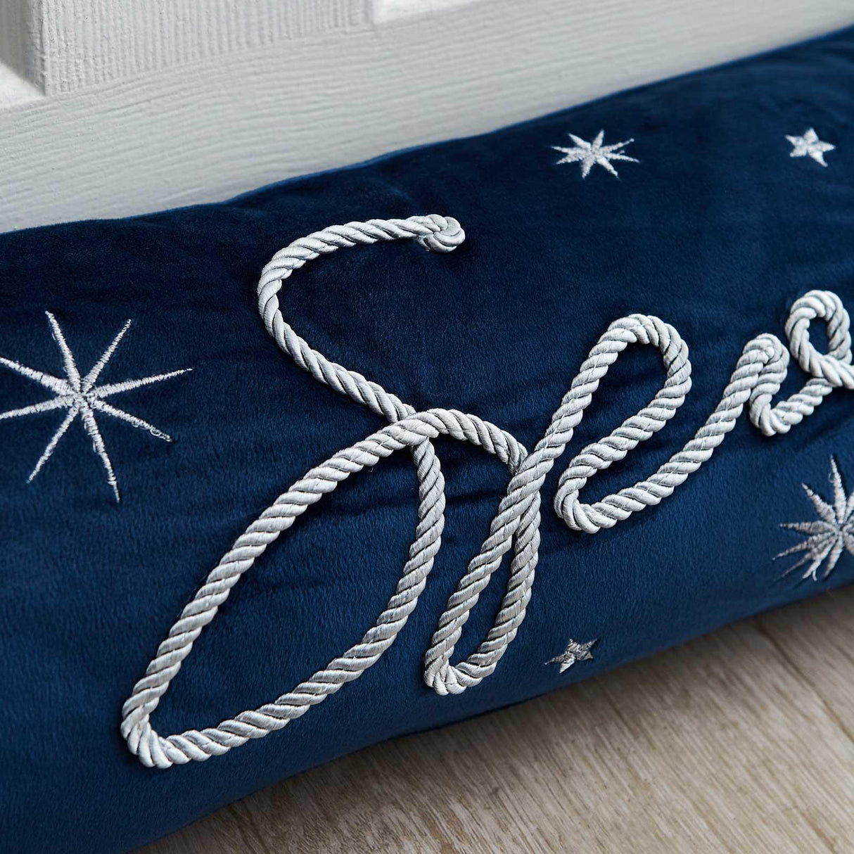 Christmas Sparkle Draught Excluder Blue