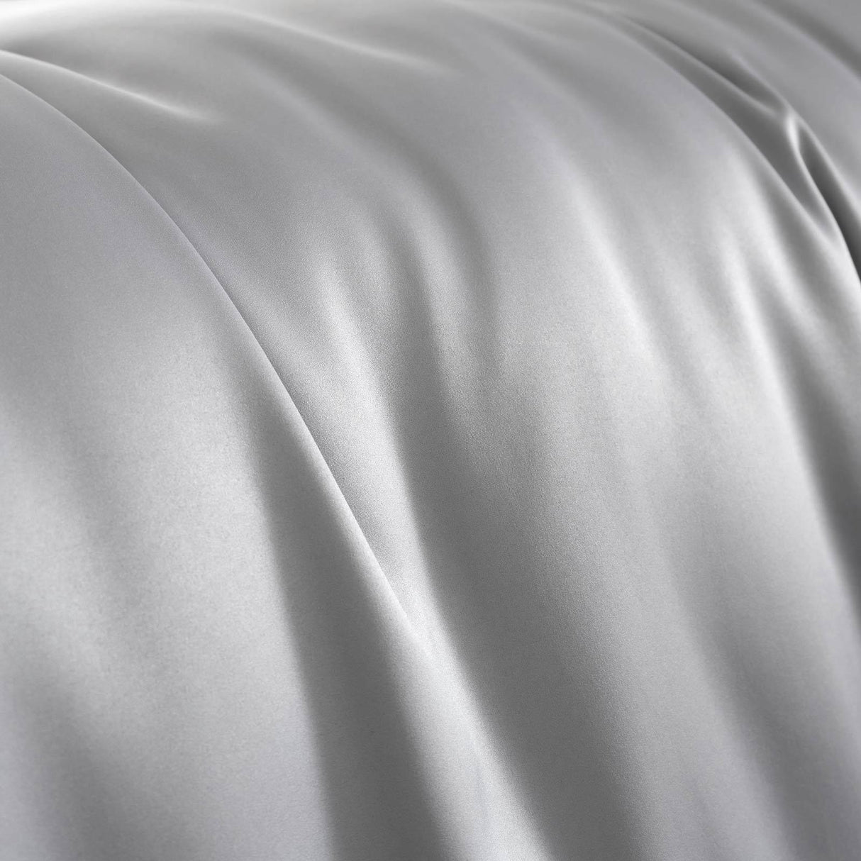 Silky Soft Satin Duvet Cover Set Silver