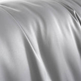 Silky Soft Satin Duvet Cover Set Silver