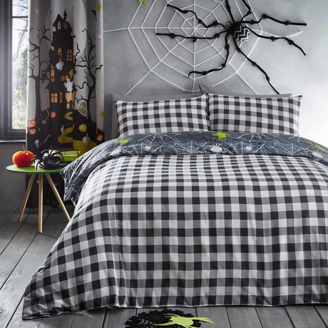 Spiders Glow in the Dark Duvet Cover Set