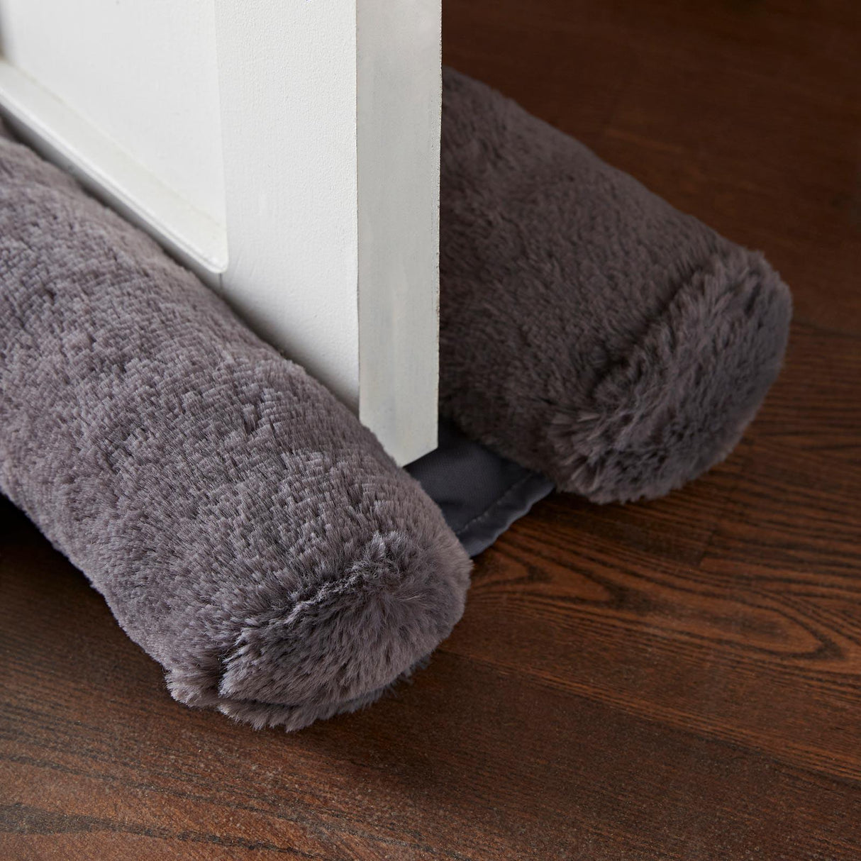 Faux Fur Draught Excluder Charcoal