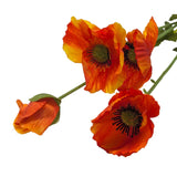 Artificial Poppy Stem Orange