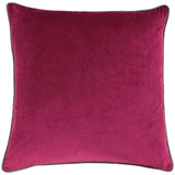 Meridian Velvet Piped Cushion Cover 22" x 22" (55cm x 55cm)