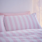 Stripe Tease Duvet Cover Set Pink