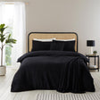 Soft Boucle Black Duvet Cover Set