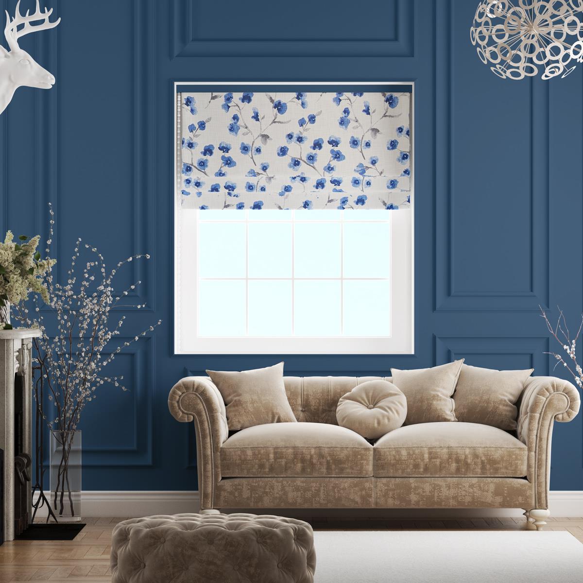 Como Indigo Made To Measure Roman Blind