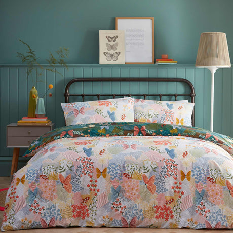 Forage Floral Teal Duvet Cover Set