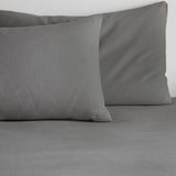 Brushed Flannelette Bedding Pillowcase Pair Charcoal