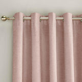 Savoy Chenille Blackout Eyelet Curtains Blush