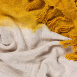 Mizu Dip Dye Fringed Cotton Throw 130cm x 170cm