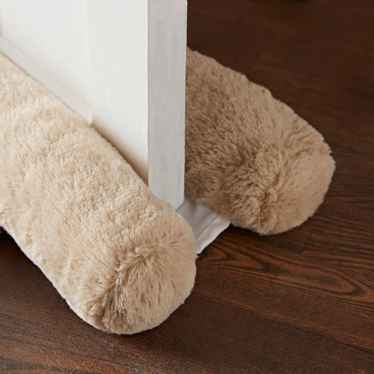 Faux Fur Draught Excluder Natural