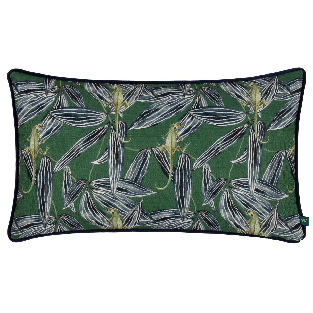 Ebon Wilds Nkiru Green Cushion Cover 12" x 20"