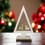 Wooden Reindeer & Tree Decoration