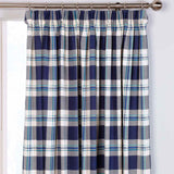 Chelsea Tape Top Kitchen Curtains Blue