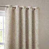 Bali Jacquard Leaf Eyelet Curtains Natural