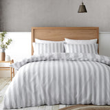 Cove Stripe Duvet Cover Set Silver