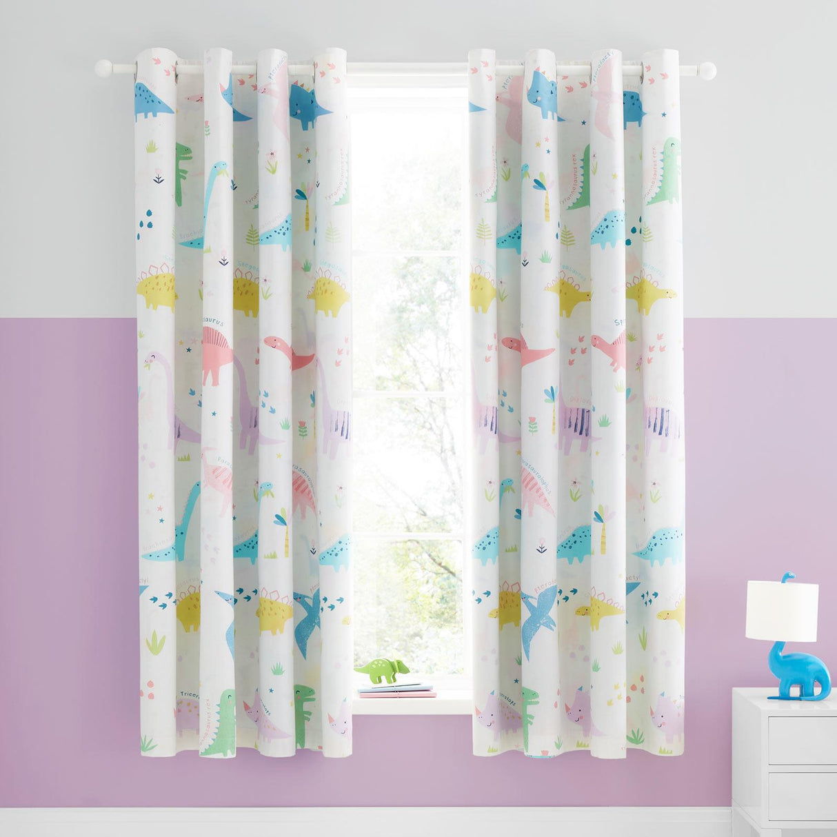 Dinosaur Friends Eyelet Curtains