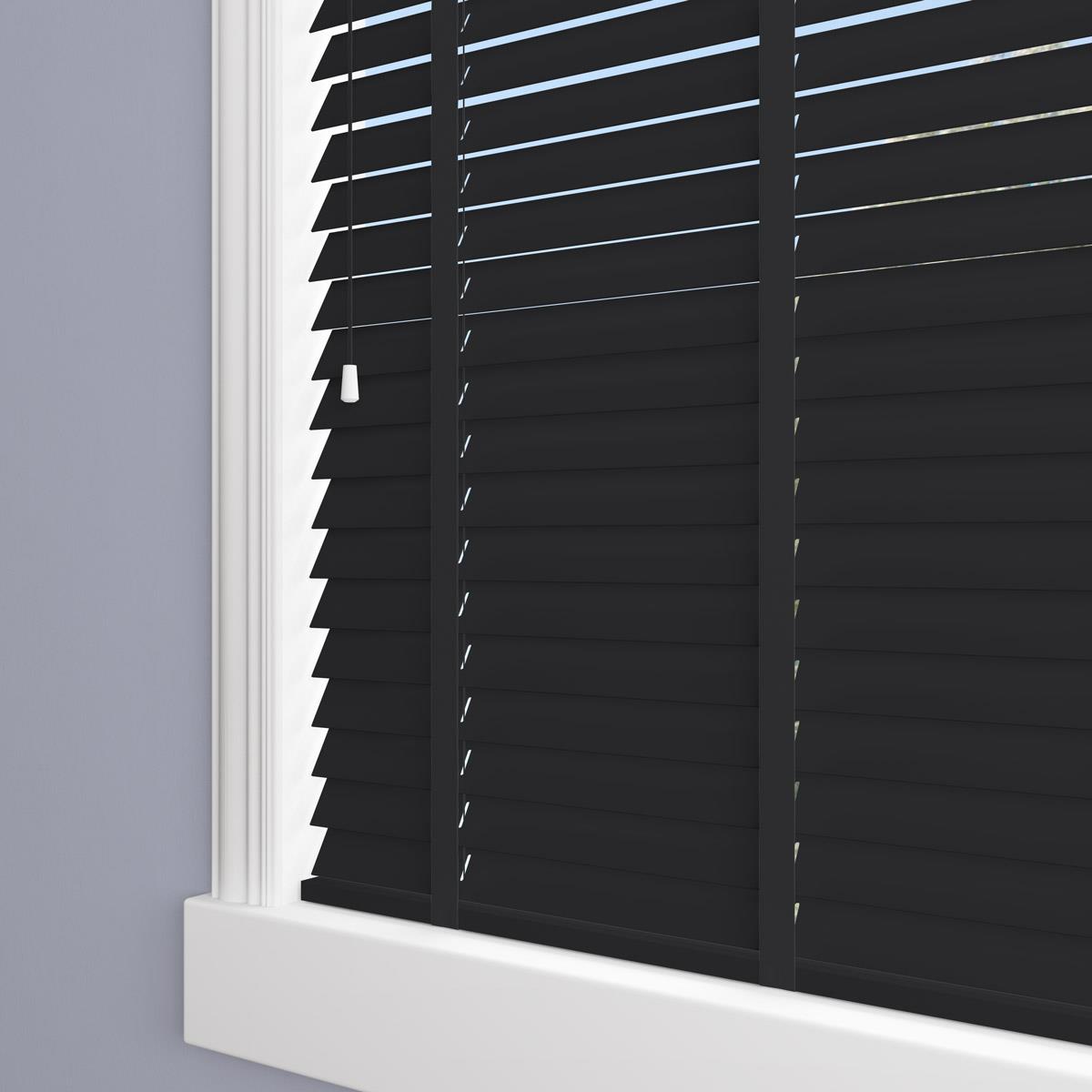 Starwood Volt Made to Measure Wood Venetian Blind with Smoke Tapes