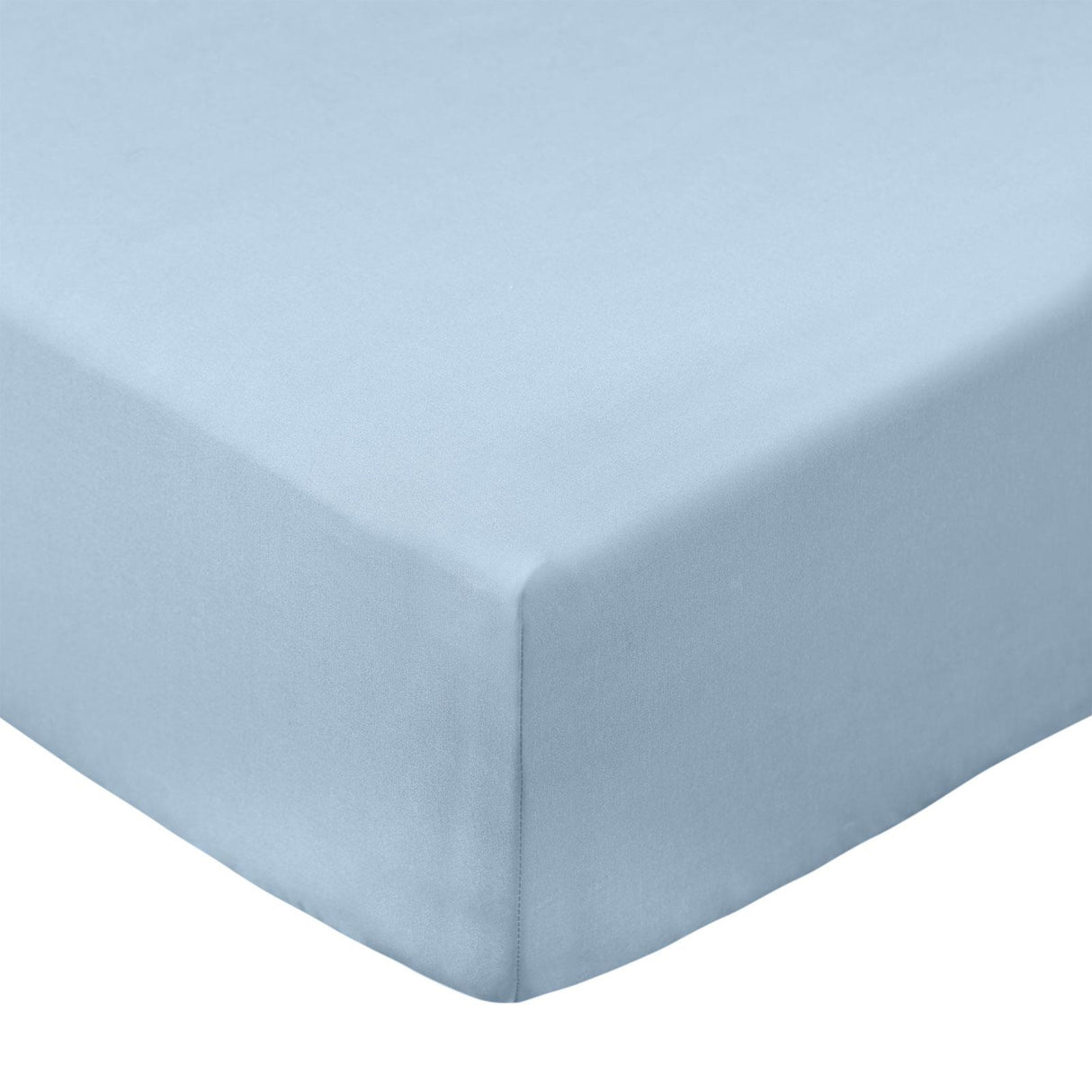 200TC Cotton Percale Fitted Sheet Blue