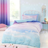 Ombre Rainbow Clouds Duvet Cover Set