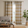 Brushed Cotton Thermal Check Eyelet Curtains