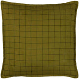 Linen Grid Check Cushion Cover