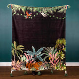 Midnight Jungle Throw Noir