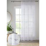 Bee Metallic Voile Panel White 55" x 48"