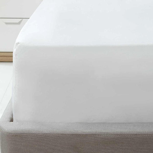 Classic Collection Fitted Sheet White Double