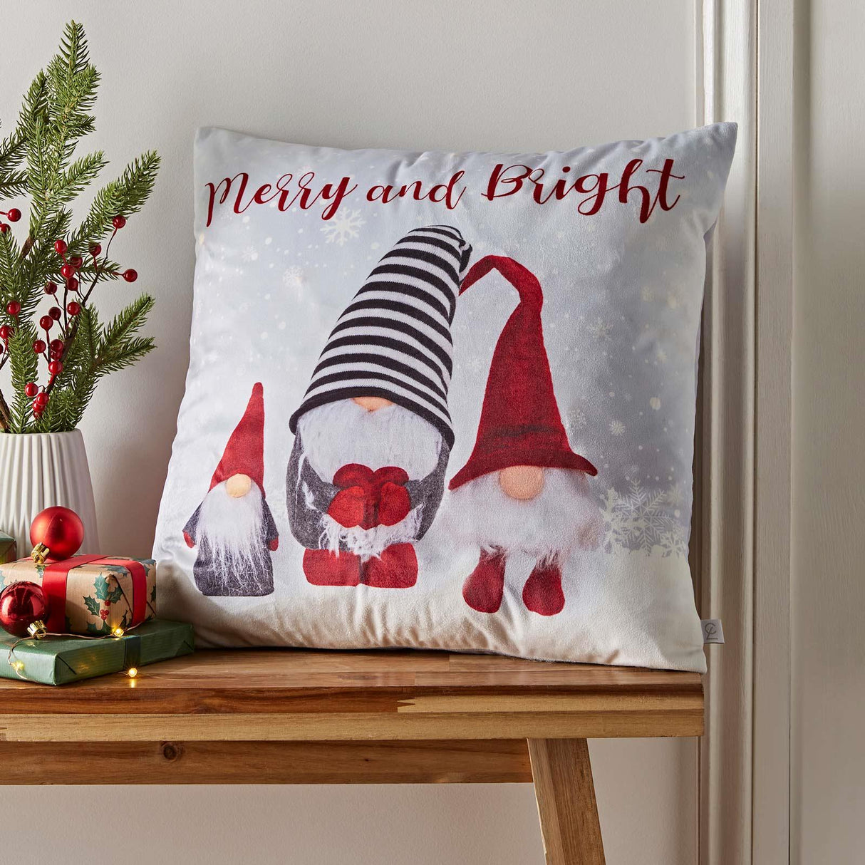 Merry & Bright Gonks Light Up Cushion