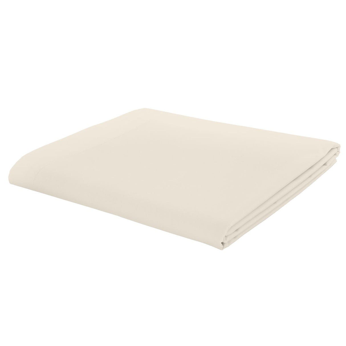 Easy-Iron Percale Flat Sheet Cream