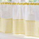 Gingham Café Panel Yellow