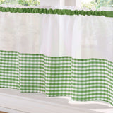 Gingham Voile Curtain Café Panel