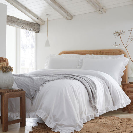 Cassia Frill Cotton Duvet Cover Set