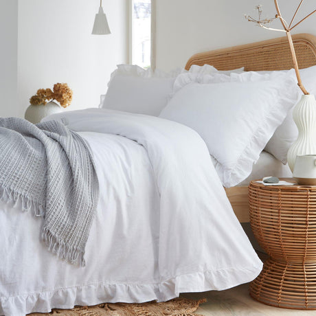 Cassia Frill Cotton Duvet Cover Set