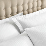 300TC Satin Stripe Oxford Pillowcase Pair White