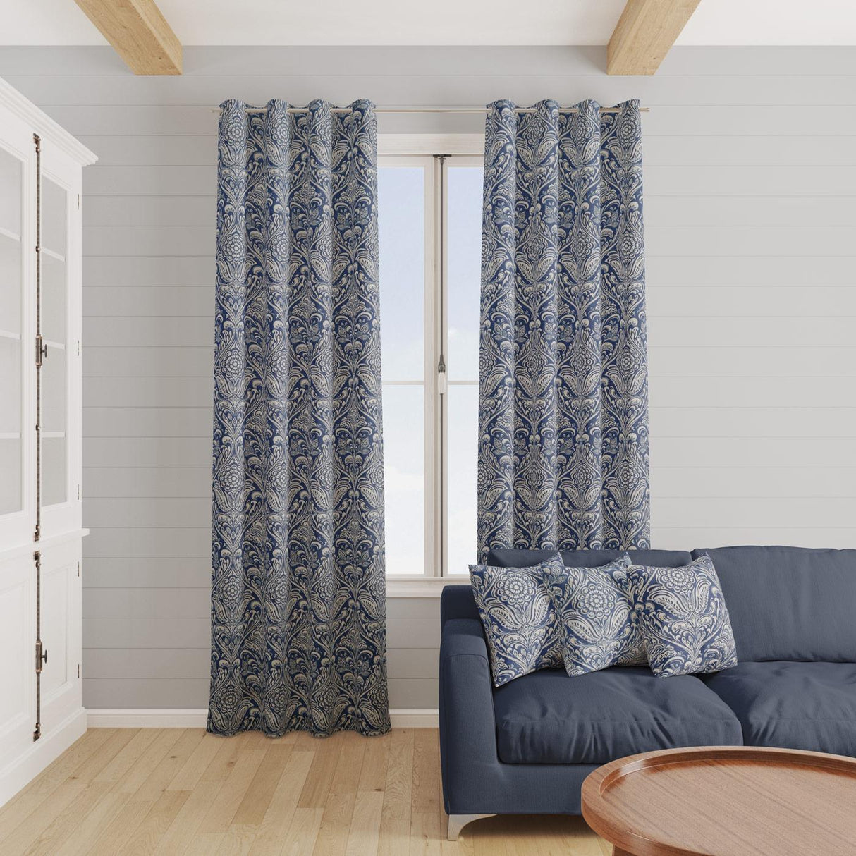 Hathaway Indigo Made To Measure Curtains