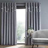 Crushed Velvet Glamour Sequin Eyelet Curtains