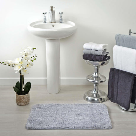 Bling Microfibre Bath Mat Grey