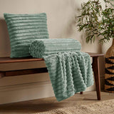 Cosy Ribbed Throw Green