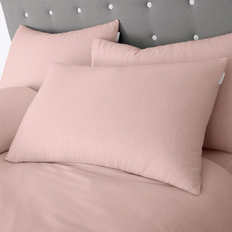 Brushed Cotton Pink Duvet Cover Set