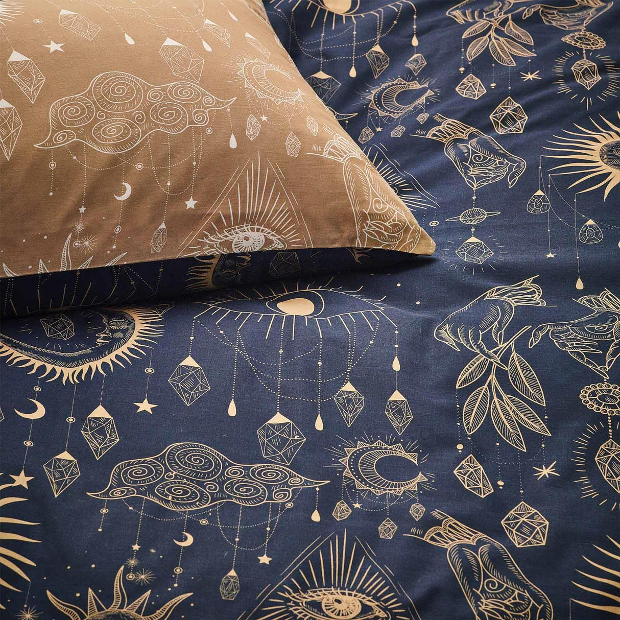 Constellation Celestial Gold & Navy Duvet Cover Set