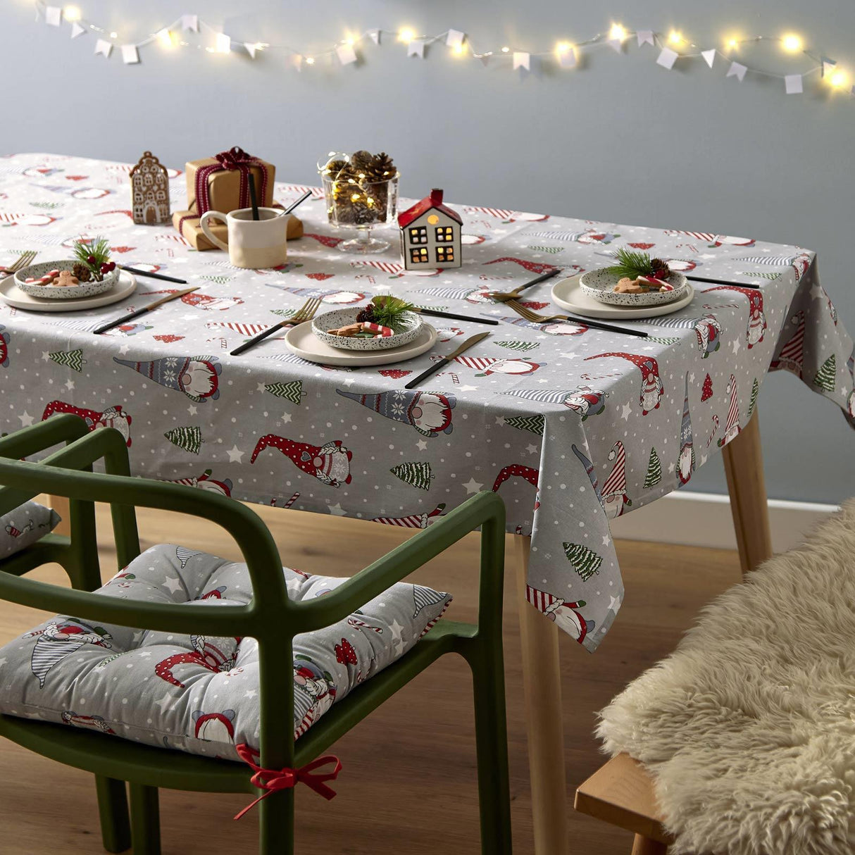 Christmas Gnomes Table Cloth