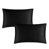 Silky Soft Satin Standard Pillowcase Pair Black