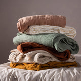 Lark Muslin Cotton Throw Eucalyptus