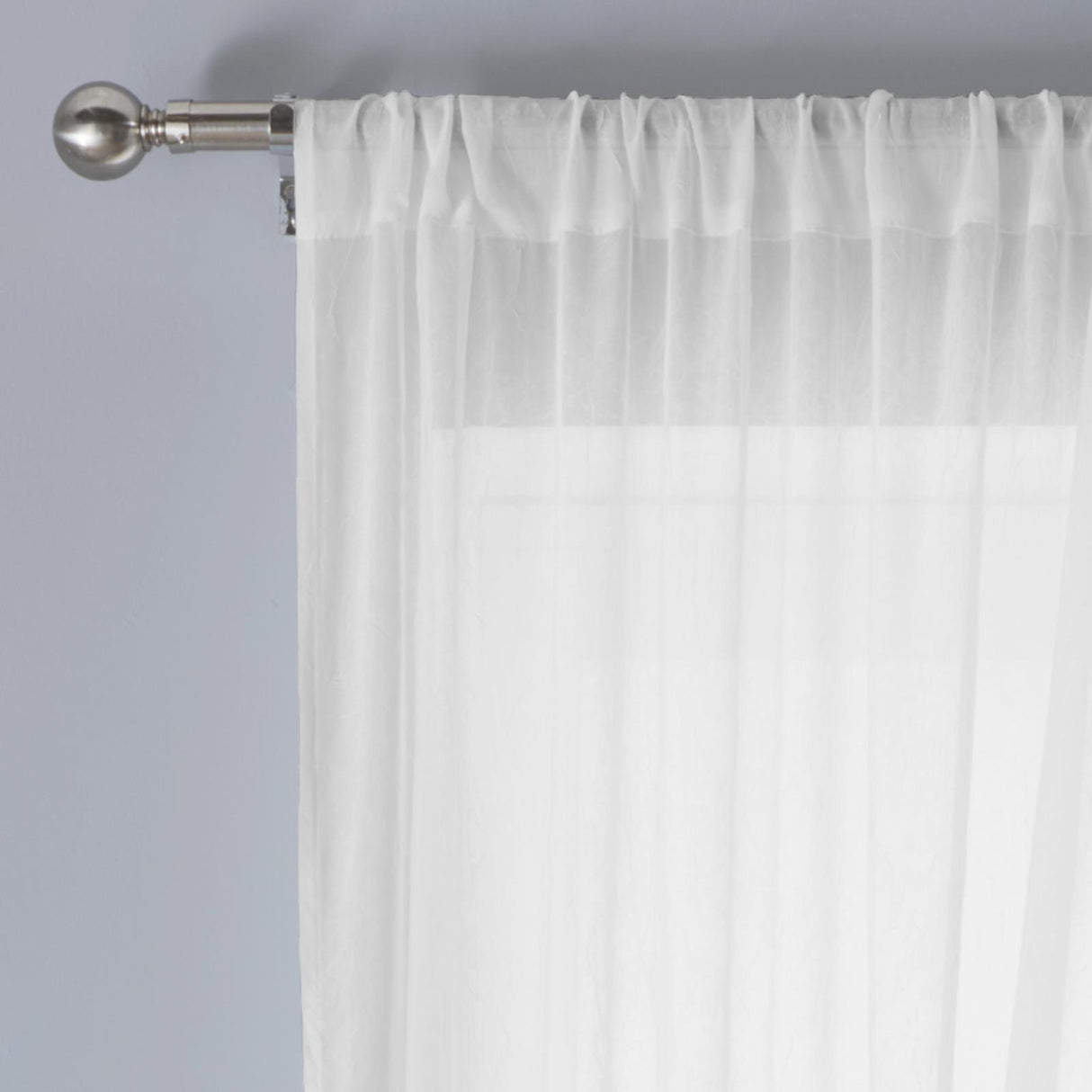 Windsor Macrame Voile Curtain Panel White